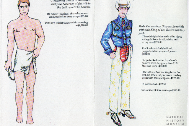 "Cleanliness is next to Godliness," and "Ride Em Cowboy" outfit. 